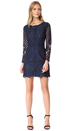 cupcakes and cashmere Women\'s Spence Lace Fit N Flare Dress, Ink, 8 - Thumbnail 4