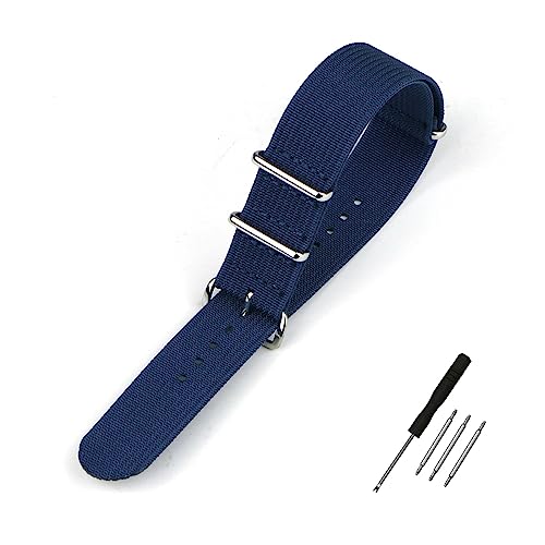 YYJzsw �i�C�������v�o���h ���u�t���X�g���b�v 18mm 20mm 22mm �����p �v���~�A���i�� ���v�o���h �A�N�Z�T���[(Blue,18mm)