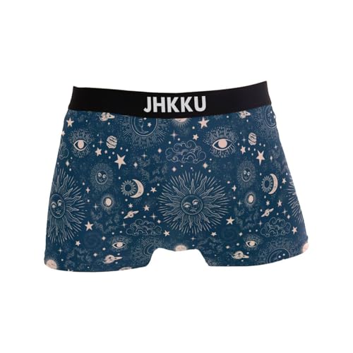 Men's Boxer Briefs Sun Moon Cosmos Astrology Boxer Shorts Soft Comfort Trunk Underwear for Men No Fly