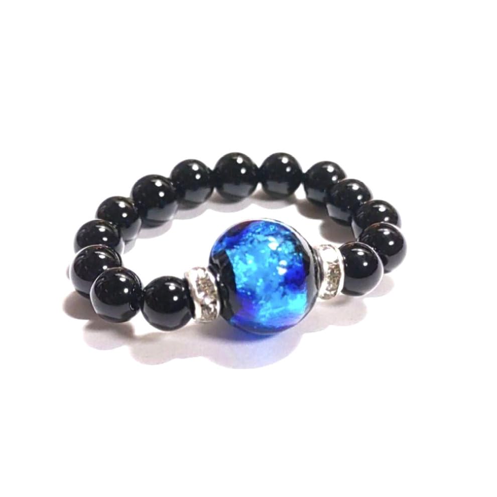 Amazon | [SHOUT RUE] H3687 琉球ガラス8mm玉(蓄光タイプ)×天然石