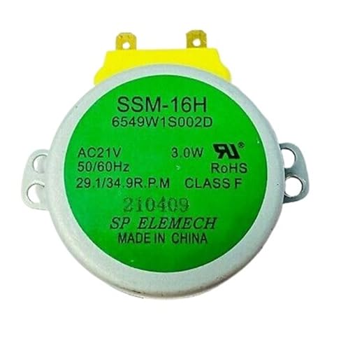 SSM-16H Synchronous Motor 21V Square Shaft 6549W1S002D Replacement for Microwave Chassis Turntable Rotation