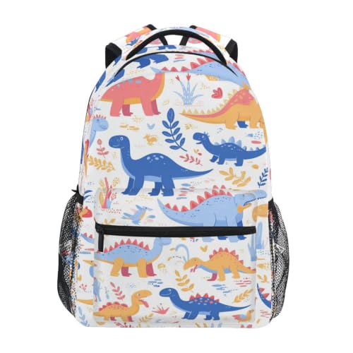 Sac à dos école jungle espiègle et dinosaures mignons avec espace PC pour étudiant