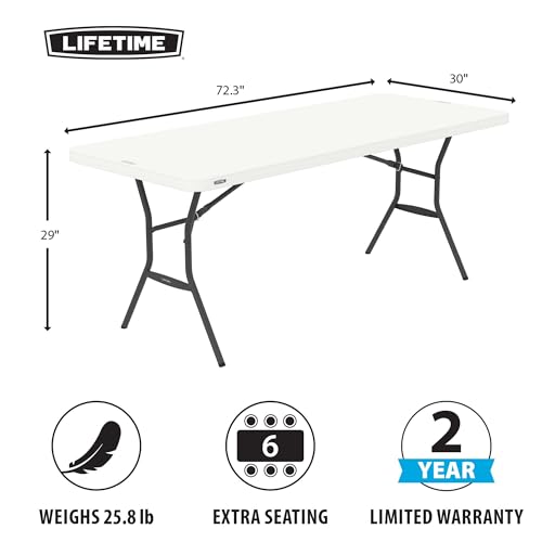 White 30x72 Fold Table by Lifetime Products
