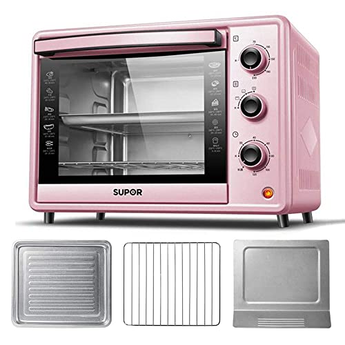 XBSXP Horno eléctrico, Horno de convección de 30 litros de Gran Capacidad, Horno microondas multifunción con Bandeja Barbacoa y Red Grill y Bandeja recogemigas móvil, Control de temperat