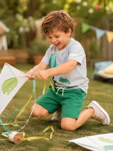 Image of Pilolo Kids Soft Cotton Terry Lycra Adjustable Drawstring Pocket Shorts for Boys