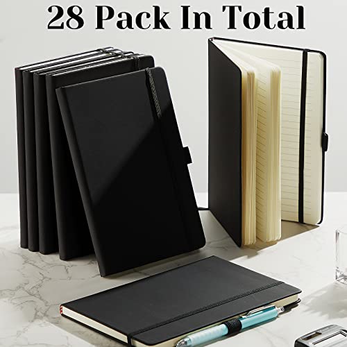 Carnets en cuir synthétique de qualité supérieure format A5 ligné avec porte-stylo - 6