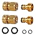 Produktbild CZSYZCZS Messing Gartenschlauchanschluss 3/4 Zoll Schlauchanschluss Messing Schnellkupplung Aussengewinde/Innengewinde Schlauchkupplung Schlauchverbinder,Gartenschlauchanschluss Set