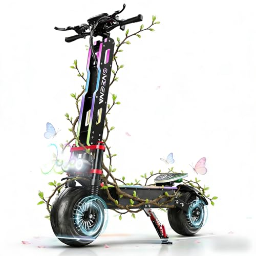 Electric Scooter, 7000W Dual Motor, Up to 55 MPH Max Speed and 60V 38Ah Battery, Large Display, 12