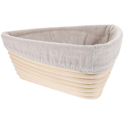 EXHUMKY 1 juego Cesta de Fermentación Triangular de Ratan para Hornear Pan de Cesta para Panes Artesanales y Masa Madre