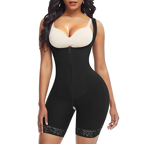 Fajas Colombianas Post Surgery Compression for Women Fajas Reductoras y Moldeadoras Postparto Shapewear for Women (XL/XXL, Black)