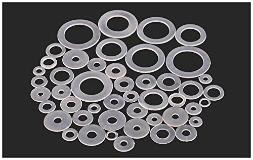 Soft Nylon Gasket Nylon Gasket Nylon Insulated Flat Pad Plastic Gasket Plastic Gasket M3-M20 10PCS (Inner Diameter : M18 X 27 X 1)