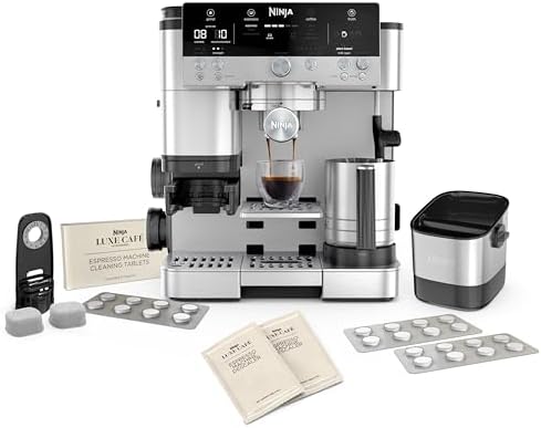 Ninja Luxe Cafe Premier Series, Espresso Machine, Drip Coffee, Rapid Cold Brew, Integrated Grinder, Hands-Free Frother, with Knock Box, Water Filter, Cleaning Tablets, Descaler, ES601AMZ - Thumbnail 2