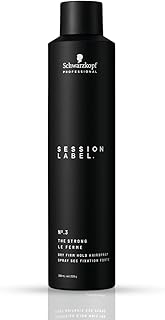 Schwarzkopf Professional Session Label Strong Hold Hair Spray for Men Women Long-Lasting, Weightless Hold & Anti-Frizz Finish for All Hair Types (300 ML)
