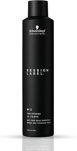 Schwarzkopf Professional Session Label Strong Hold Hair Spray for Men Women | Long-Lasting, Weightless Hold &amp; Anti-Frizz F...