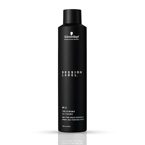 Schwarzkopf Professional Session Label Strong Hold Hair Spray for Men Women | Long-Lasting, Weightless Hold & Anti-Frizz Finish for All Hair Types | Professional Hair Styling & Care - 300 ML