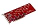 Produktbild KALEA-INFORMATIQUE PCIe 4.0 x16 Controller-Karte für 4 M.2 NVMe M Key SSDs (M2 NGFF). Unterstützung für Lange Formate: 2260 2280 und 22110.