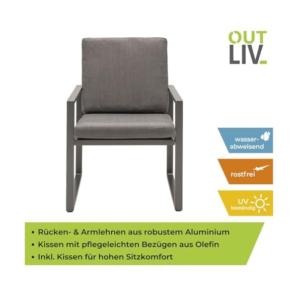 OUTLIV. Sydney Diningsessel Aluminium Anthrazit