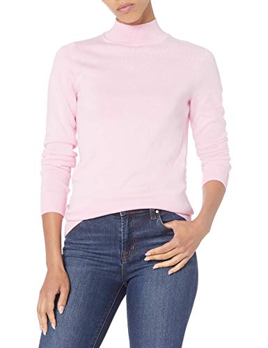Amazon Essentials Sudadera ligera con cuello en pico (disponible en tallas grandes) Mujer, Rosa Claro, XS