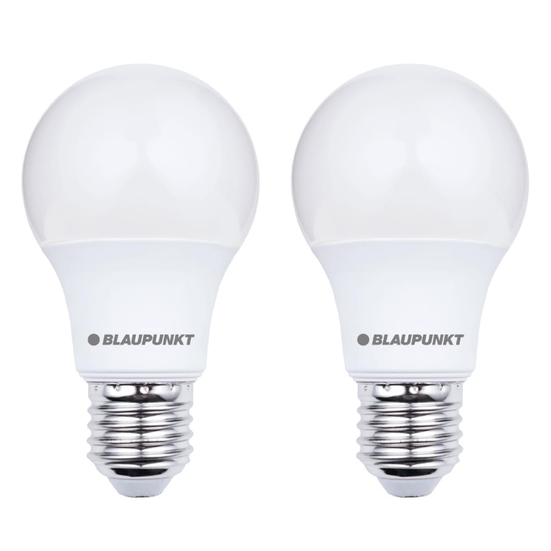 Blaupunkt E27 LED Bulb Traditional A60 Matt Frosted – 9W (Replaces 80W), 900 Lumens, 4000K Natural White, Non‑Dimmable, Eye-Friendly, Flicker-Free - Wall and Ceiling Lights for Home – Pack of 2