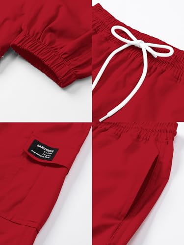 Image of SANGTREE Girls & Womens Drawstring Cargo Jogger Pants,3 Years - Women 3XL