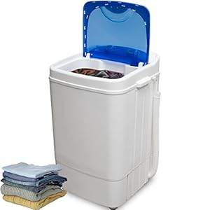 Deco Home Portable Washing Machine for Apartments, Dorms, and Tiny Homes with 8.8 lb Capacity, 250W Power, Wash and Low Agitation Spin Cycle, Includes Drainage Hose, ETL Certified