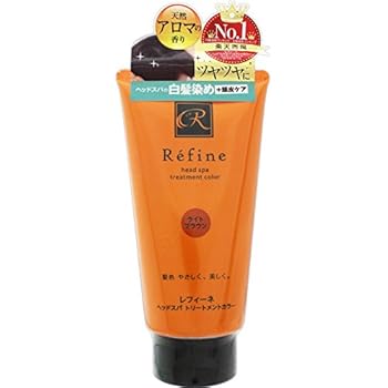 Amazon リニューアル前商品 レフィーネ ヘッドスパトリートメントカラー 140g ライトブラウン リニューアル後は染まり10 アップ レフィーネ Refine 白髪染め 通販