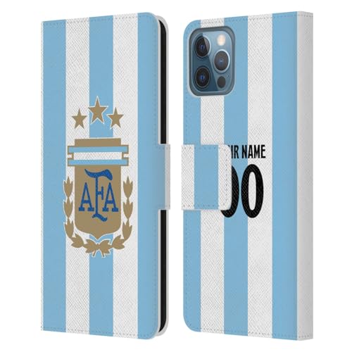 Coque en cuir iPhone 12 Pro Argentine personnalisable Head Case Designs