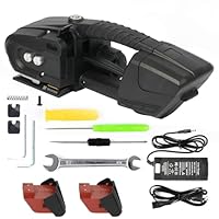 U.S. Solid Automatische Umreifungsmaschine Elektrisch - Umreifungsgerät mit 2x4000mAh Akku für 13-16mm PP/PET-Bänder & Palettenboxen