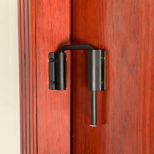 SKKKBA Patio Sliding Door Loop 2.36in 90/180 Degree Sliding Glass Door LatchSecurity for Screen Door Rv Sliding Door Latch Barn Door Lock Latch Security to Enhance Home Safety (Black 1 pcs)