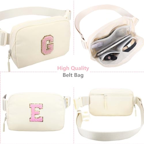 Image of Fanny Pack for Kids Girls 10-12 - Small Waist Belt Bag with Initial Letter Patch and Extender Strap for Women Teen Girl Friends Mini Bum Hip Travel Purse Crossbody Belt Bag C