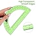 Hoiny 10 Pack Clear Protractor, 6 Inch Plastic Protractors, 180 Degrees Accurate Math Geometry Tools for School, Office, Classroom (Green)