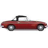AutoBerry MGB Convertible Top with Zipper 3 Plastic Windows 1971-1980 Black Crush Grain Vinyl