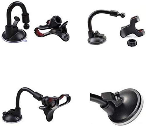 Image of Car /Bike Mobile Soft Tube Holder with Multi Angle 360 Degree Rotating Clip, Window, Windshield, Windscreens, Dashboard for All Smartphones
