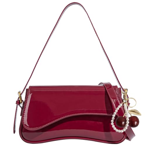 AOIR Purse for Women Hobo Bags with Cherry Pendant Crossbody Shoulder Bag