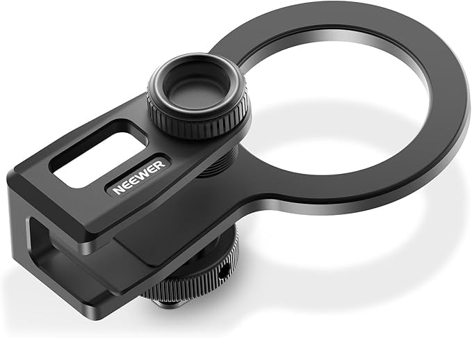 Neewer SSD Holder with Detachable Cold Shoe for Portable SSD 0.3"-0.6"/8-16mm Thick, Compatible with MagSafe iPhone 16 15 Samsung T9 T7 T5 for SanDisk for Lexar Compatible with SmallRig Cage, PA085-image-15