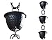 Monarch Aluminum Hammered Cup Rain Chain, 8-1/2 Feet Length (Flat Black Powder Coated)