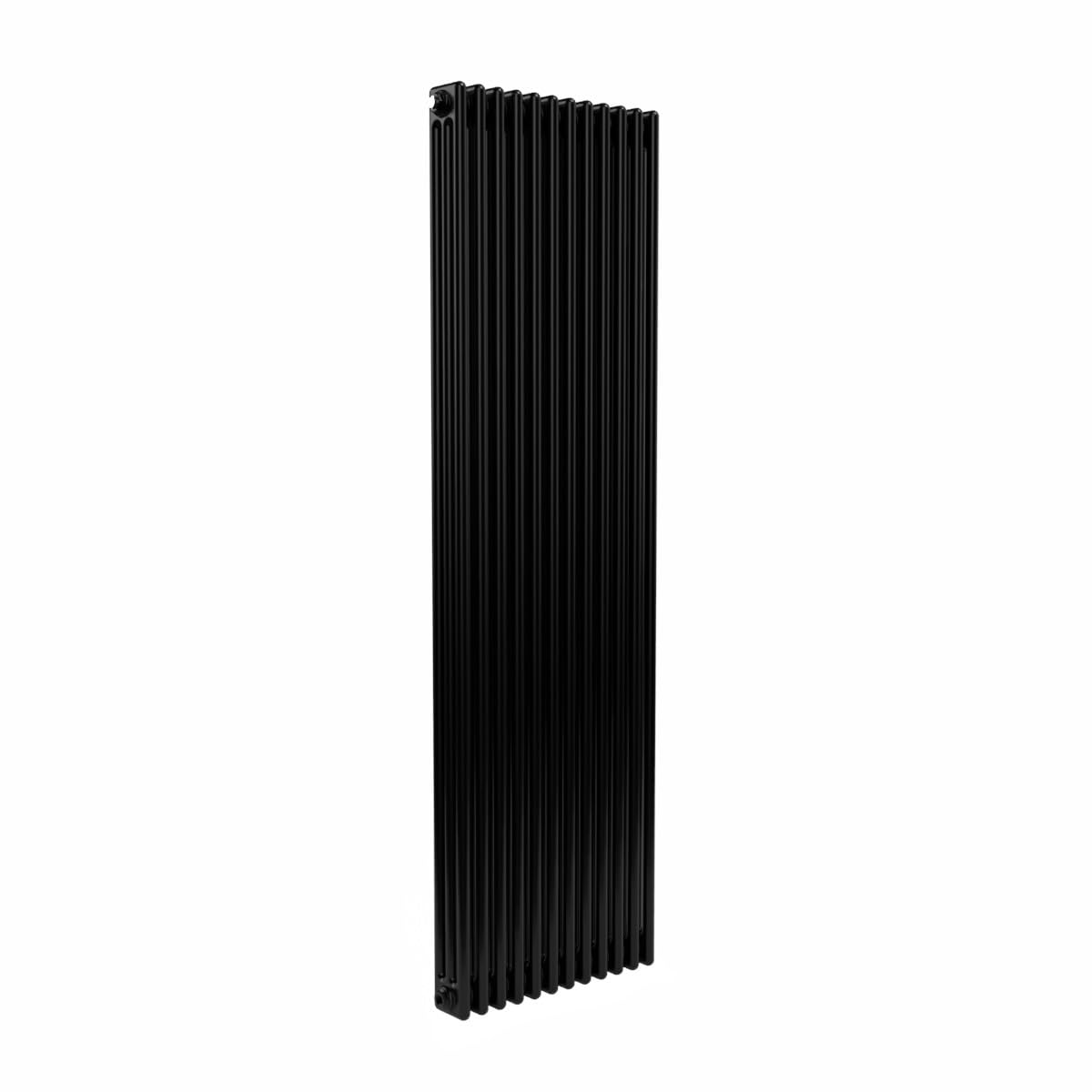 Lux Heat Black Vertical 3 Column Traditional Radiator 1800Mm (H) X 560Mm (W)