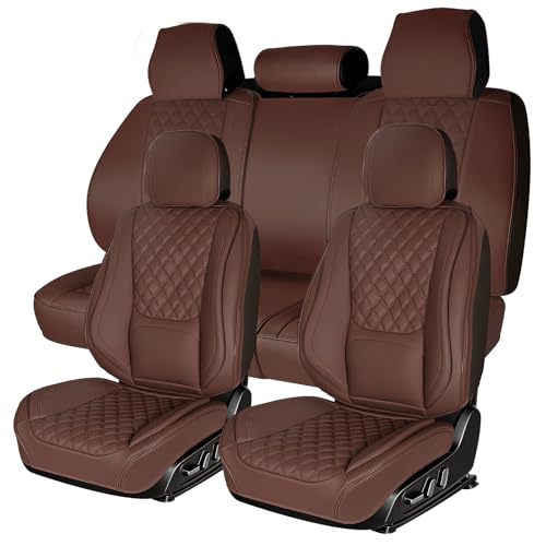 Car Seat Covers, Premium Nappa Leather Seat Covers for Car, Full Set