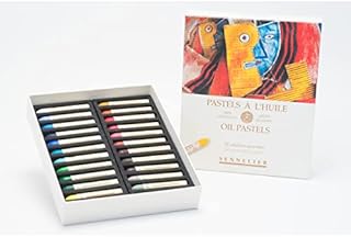 Sennelier Oil Pastels Assorted 24/PKG, Wood Glass Metal, Count (Pack of 1)