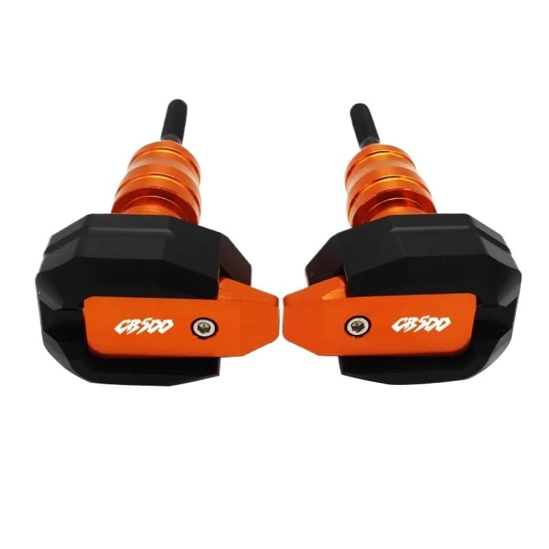 Sliders de cadre moto CB500F 2013-2018 protection collision CNC orange