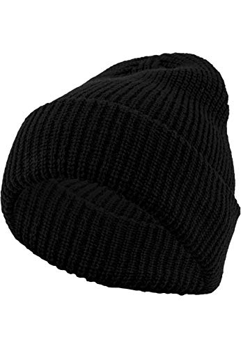 Sport Urban Classics Basic Beanie (357D) Strick Mütze Ripp Skater Unisex Winter Sommer Mützen Neu Farbe Schwarz Cover