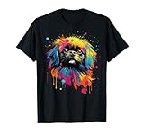 Netter Pekingese Hund auf gemalten Pekingese T-Shirt