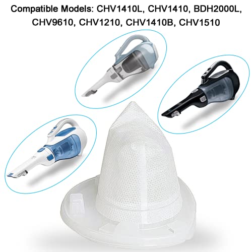 6 Pack Replacement Filter for Black & Decker Dustbuster AdvancedClean Cordless Handheld Vacuum VF110 CHV1410L CHV1410 CHV9610 CHV1210 CHV1510 CHV1410B Dust Buster Compact Hand VAC BDH2000L 90558113-01 - Image 4