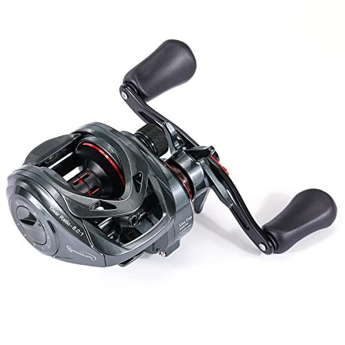 Sougayilang Baitcasting Fishing Reel, 8:1 High Speed Gear Ratio Super Smooth And Powerful Low Profile Baitcaster Reel With Maganic Brake System For Freshwater,Saltwater Best Gifts #TOP1