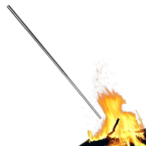 Soft Flannel Pouch - Tiny Blow Pipe, Retractable Ignition Stick | Portable Bellows Tool, Ferro Rod Stainless Combo Handy Outdoor Fire Lighting System, Bushcraft, Backpacking Stove Prep Kit