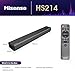 Hisense HS214 2.1 Soundbar Home Theater System/ 80W/ integrierter Subwoofer/ Bluetooth/HDMI ARC/ Optisch/AUX/Koaxial/ Schwarz, black, 80 Watt