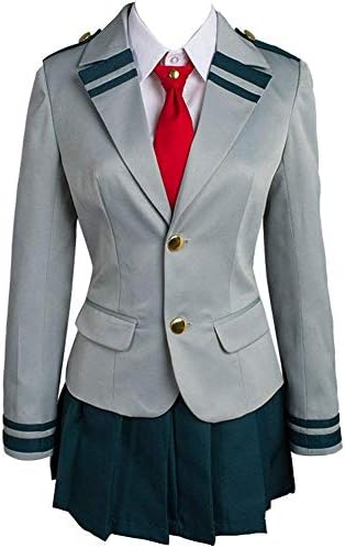 Mocona My Hero Academia Tsuyu School Uniform Cosplay Costume Gray