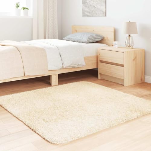 Alfombra de pelo alto antideslizante y lavable YunCangg NAVARRA para un dormitorio libre de resbalones 4
