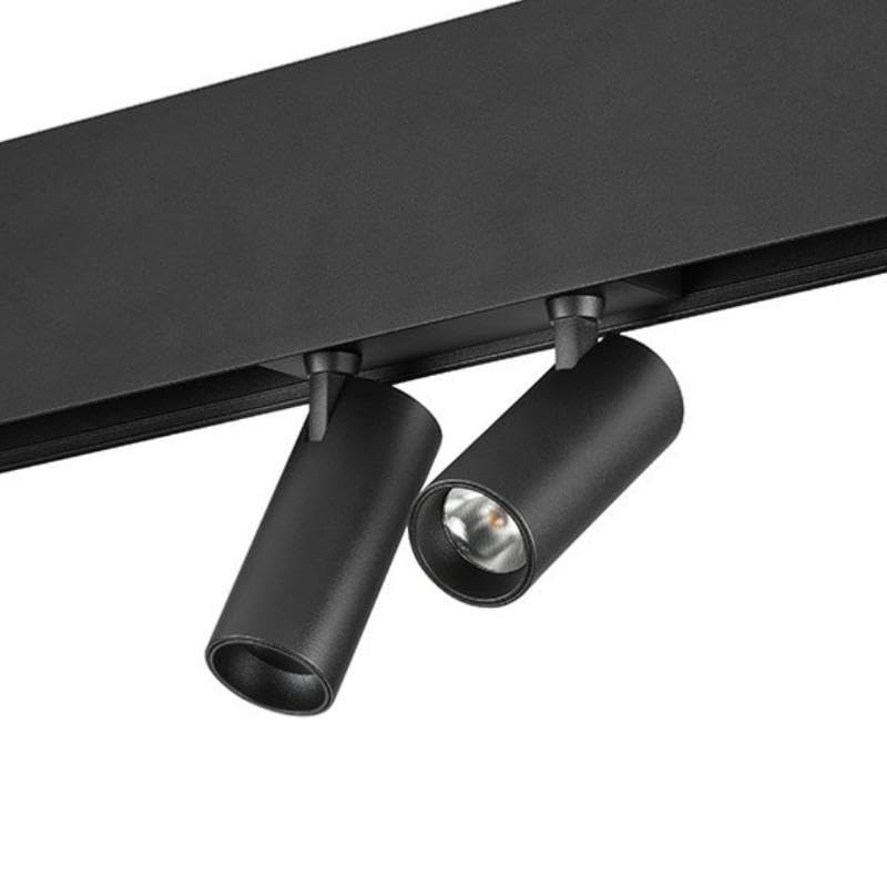 Spot LED sur Rail Magnétique 48V 7W Orientable NOIR - Blanc Chaud 2300K - 3500K - SILAMP