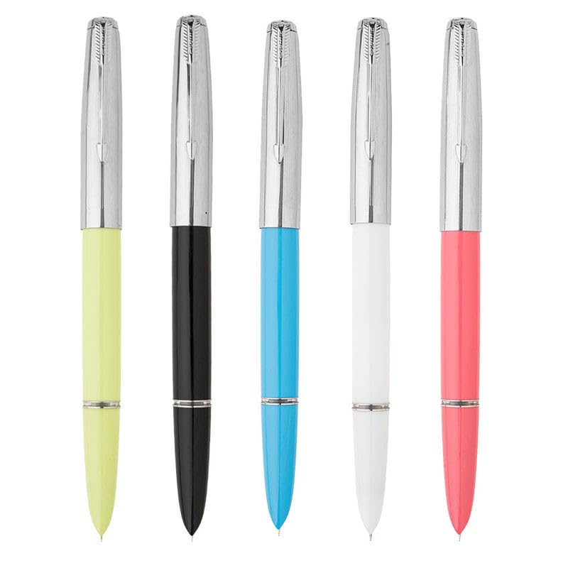 Ranvi Hero 616 Fountain Pen,Silver Trim,0.5mm nib Blue, YX616P-Silver-F-Blue - Image 3